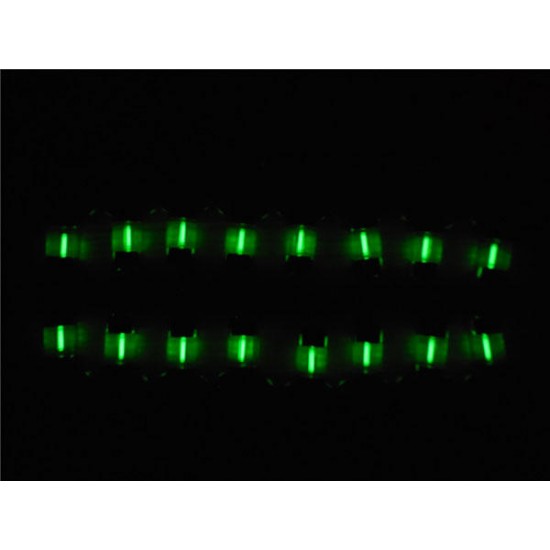 1.5x6mm Tritium Tube Metallic Vertical Stripes Self-luminous 15-Years Keychain