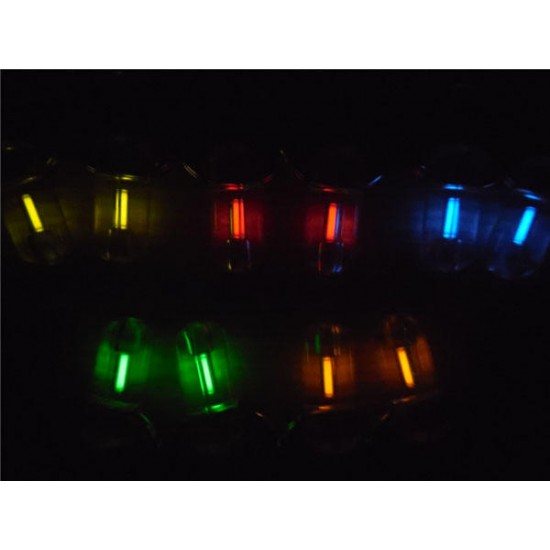 1.5x6mm Tritium Tube Metallic Vertical Stripes Self-luminous 15-Years Keychain