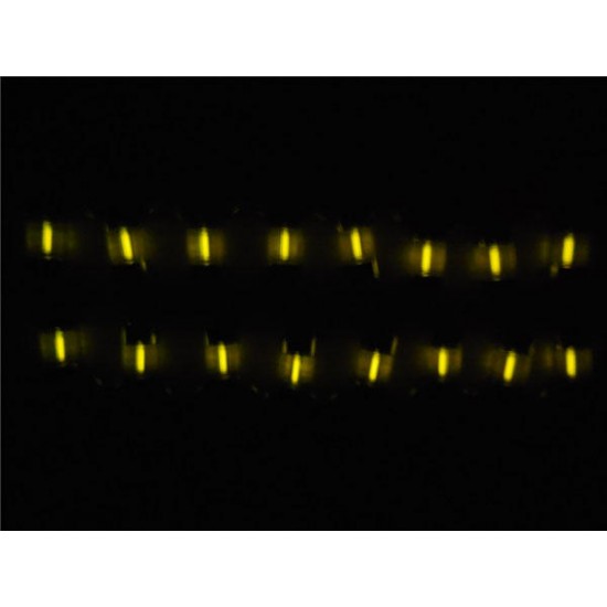 1.5x6mm Tritium Tube Metallic Vertical Stripes Self-luminous 15-Years Keychain
