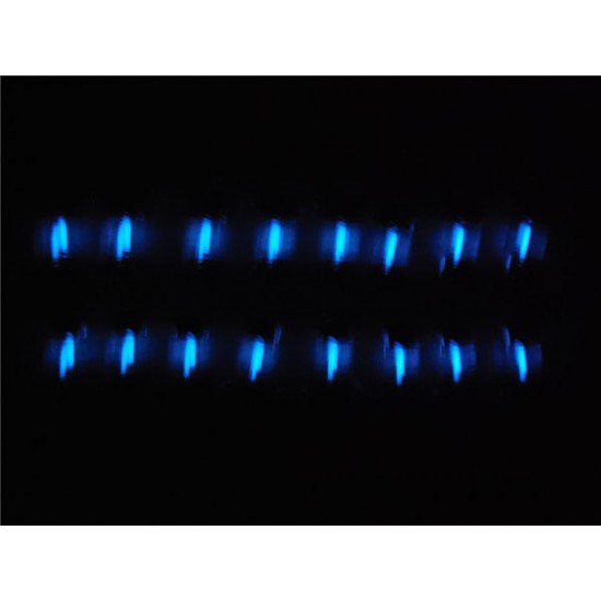 1.5x6mm Tritium Tube Metallic Vertical Stripes Self-luminous 15-Years Keychain