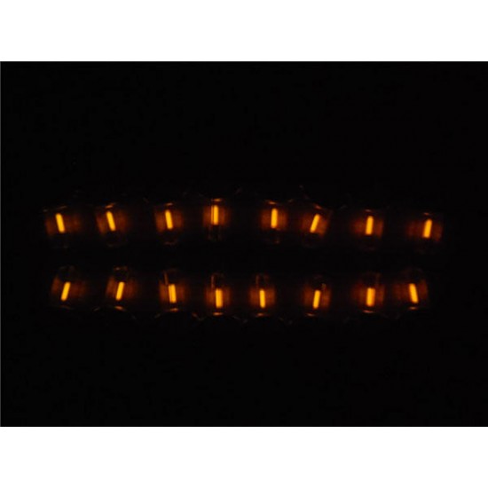 1.5x6mm Tritium Tube Metallic Vertical Stripes Self-luminous 15-Years Keychain