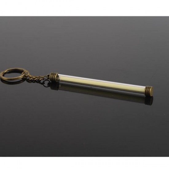 Copper + Acrylic Tritium Vials Keychain Self-luminous 15-Years 5x100mm Copper + Acrylic Tritium Vials Keychain Self-luminous 15-Years 5x100mm
