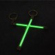 Copper + Acrylic Tritium Vials Keychain Self-luminous 15-Years 5x80mm