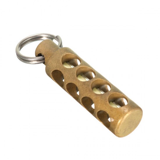 Copper Brass Cylinder Keychain Lantern With 3x22.5mm Tritium Vials Copper Brass Cylinder Keychain Lantern With 3x22.5mm Tritium Vials