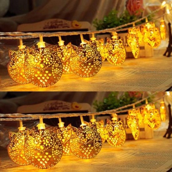 10 LED Owl Party String Lights Outdoor Garden Christmas Wedding Decor