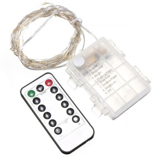 10M 100 LED Battery Operated Silver Wire String Fairy Light Christmas + Remote Controller 10M 100 LED Battery Operated Silver Wire String Fairy Light Christmas + Remote Controller