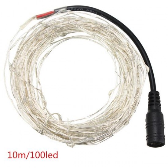 10M 100 LED Silver Wire Christmas Outdoor String Fairy Light Waterproof DC12V 10M 100 LED Silver Wire Christmas Outdoor String Fairy Light Waterproof DC12V