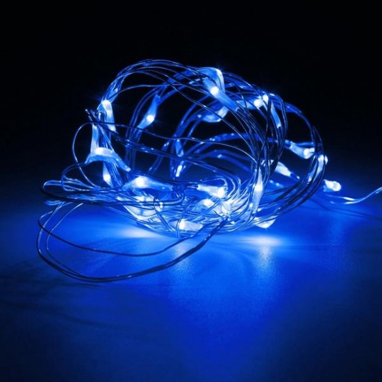 10M 100 LED Silver Wire Fairy String Light Battery Powered Waterproof Christmas Party Decor