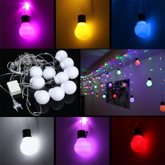 1.5M 10 Ball Bulb LED Fairy String Light Wedding Party Christmas Lamp Xmas Decor