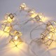 1.8M 3M Battery Operated LED Iron Polygon String Light Bedroom Home Christmas Decor Garland Lamp