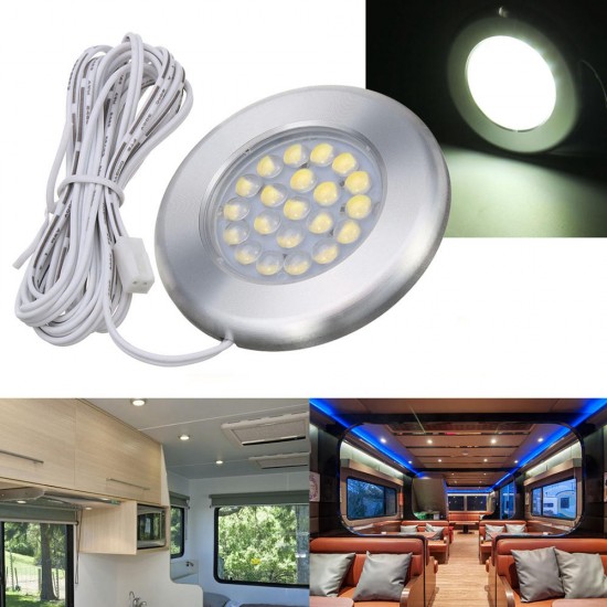 12V 21 LED Spot Light Ceiling Lamp For Caravan Camper Van Motorhome Boat