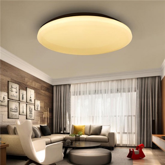 12W 1000LM LED Flush Mount Ceiling Light Round Ultrathin Fixture for Kitchen Bedroom  AC110V-240V