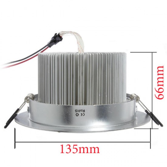 12W 1200LM 6000-6500K White Cabinet LED Recessed Ceiling Lamp 85-265V