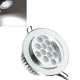 12W 1200LM 6000-6500K White Cabinet LED Recessed Ceiling Lamp 85-265V