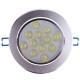 12W Dimmable Bright LED Recessed Ceiling Down Light 85-265V