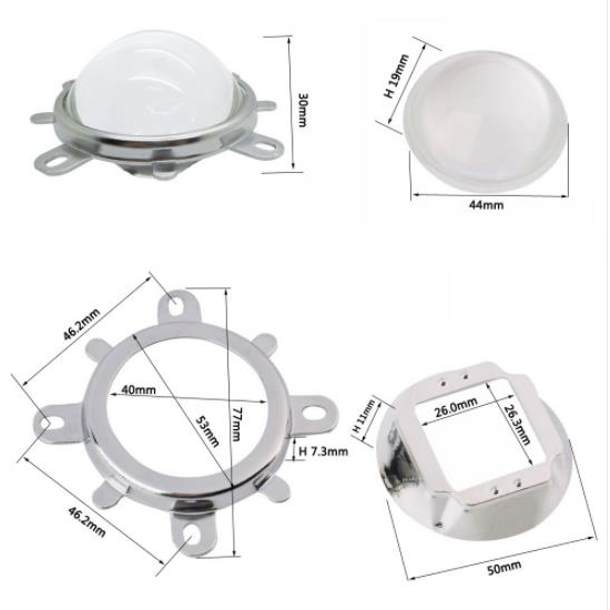 1 Set Lens Reflector Heatsink Fixed Bracket for 20W-100W DIY LED Flood Light Chip