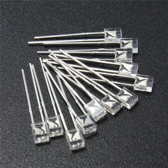 100PCS 2x3x4mm Wide Angle Flat Top LED Diodes Water Clear Transparent Light Lamp 100PCS 2x3x4mm Wide Angle Flat Top LED Diodes Water Clear Transparent Light Lamp