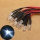 10pcs 10 x Pre Wired 5mm Bright White LEDs Bulb 20cm Pre Wired 12V 10pcs 10 x Pre Wired 5mm Bright White LEDs Bulb 20cm Pre Wired 12V