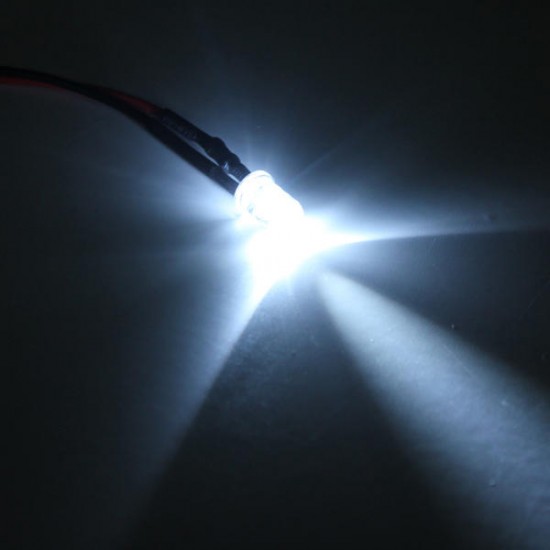 10pcs 10 x Pre Wired 5mm Bright White LEDs Bulb 20cm Pre Wired 12V 10pcs 10 x Pre Wired 5mm Bright White LEDs Bulb 20cm Pre Wired 12V