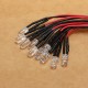 10pcs 10 x Pre Wired 5mm Bright White LEDs Bulb 20cm Pre Wired 12V 10pcs 10 x Pre Wired 5mm Bright White LEDs Bulb 20cm Pre Wired 12V