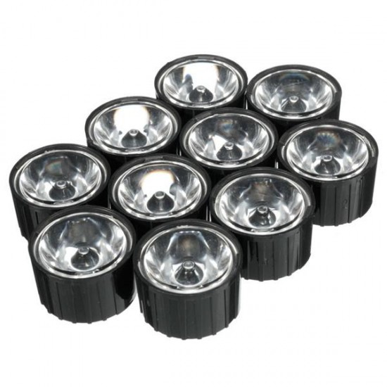 10pcs 10° 15° 30° 45° LED Lens for High Power DIY Black Light Lamp Bulb