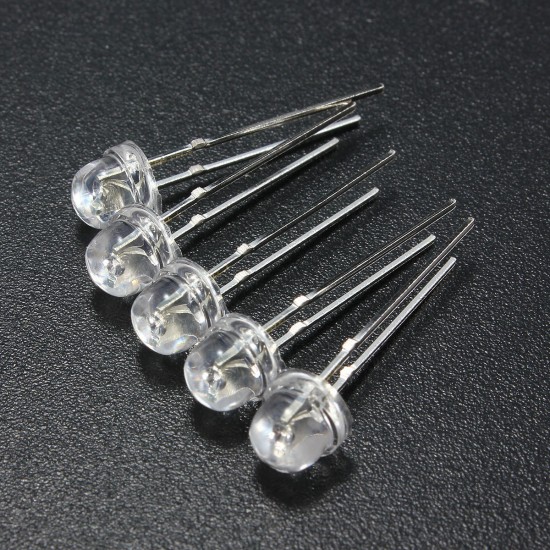 10pcs 5mm 5 Color Water Clear Straw Hat LED Diodes Assortment DIY Light