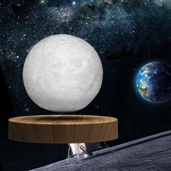 10cm 3D LED Moon Night Light Magnetic Levitating Floating Lamp Gift Home Desk Decor AC110-240V