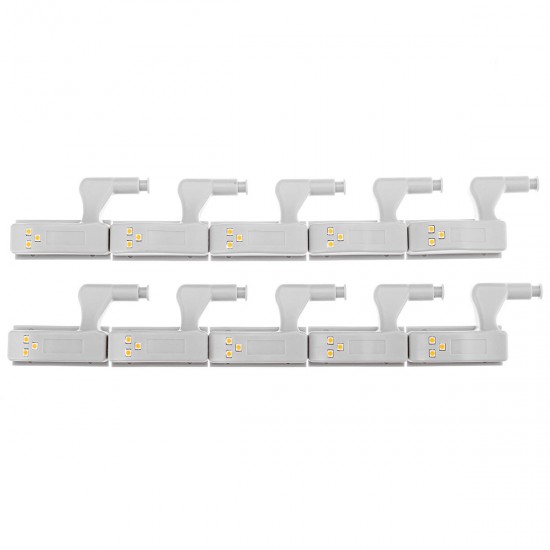 10pcs 0.18W Cabinet Hinge LED Warm/ White Light Auto Switch Wardrobe Emergency 10pcs 0.18W Cabinet Hinge LED Warm/ White Light Auto Switch Wardrobe Emergency