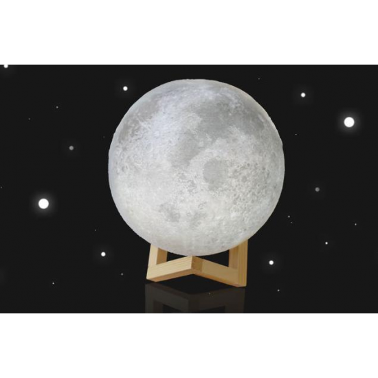 15cm 3D Magical Two Tone Moon Table Lamp USB Charging Luna LED Night Light Touch Sensor Gift