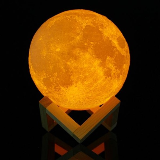 15cm Magical Tap Sensor Moon Lamp USB Charging Rechargable Luna LED Night Light Gift