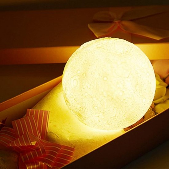 15cm Magical Tap Sensor Moon Lamp USB Charging Rechargable Luna LED Night Light Gift