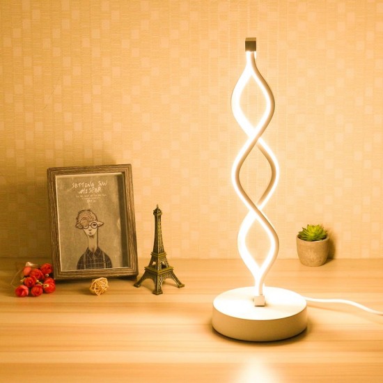 24W Modern Spiral Twist Wave Design LED Table Light Desk Reading Lamp 24W Modern Spiral Twist Wave Design LED Table Light Desk Reading Lamp