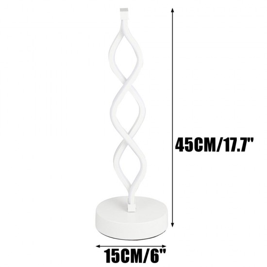 24W Modern Spiral Twist Wave Design LED Table Light Desk Reading Lamp
