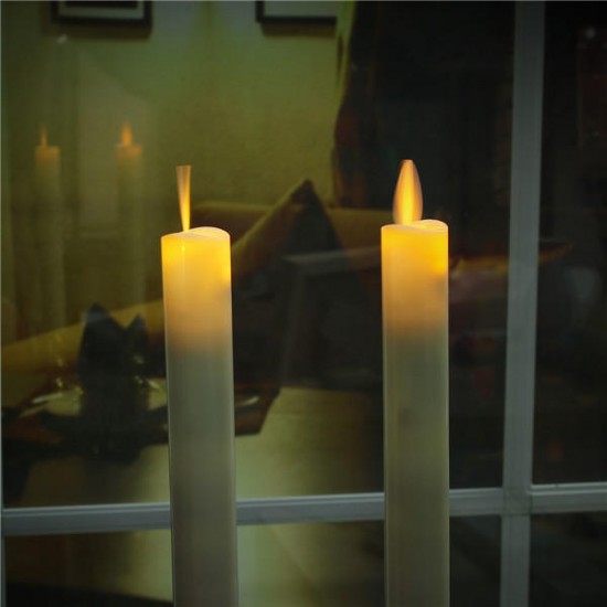 2Pcs Battery Operated Remote Control LED Flameless Candle Table Lamp for Halloween Churches 2Pcs Battery Operated Remote Control LED Flameless Candle Table Lamp for Halloween Churches