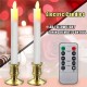 2Pcs Battery Operated Remote Control LED Flameless Candle Table Lamp for Halloween Churches