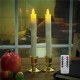 2Pcs Battery Operated Remote Control LED Flameless Candle Table Lamp for Halloween Churches