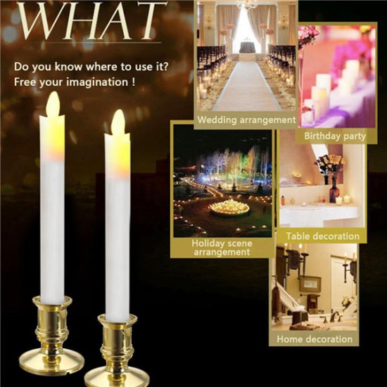 2Pcs Battery Operated Remote Control LED Flameless Candle Table Lamp for Halloween Churches 2Pcs Battery Operated Remote Control LED Flameless Candle Table Lamp for Halloween Churches