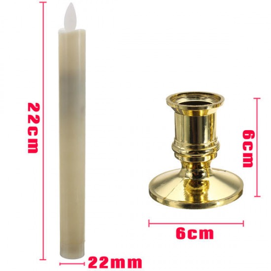 2Pcs Battery Operated Remote Control LED Flameless Candle Table Lamp for Halloween Churches