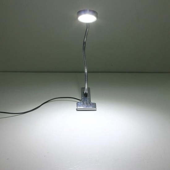 3W Bendable LED Table Light Bedside Study Reading Lamp with Clip