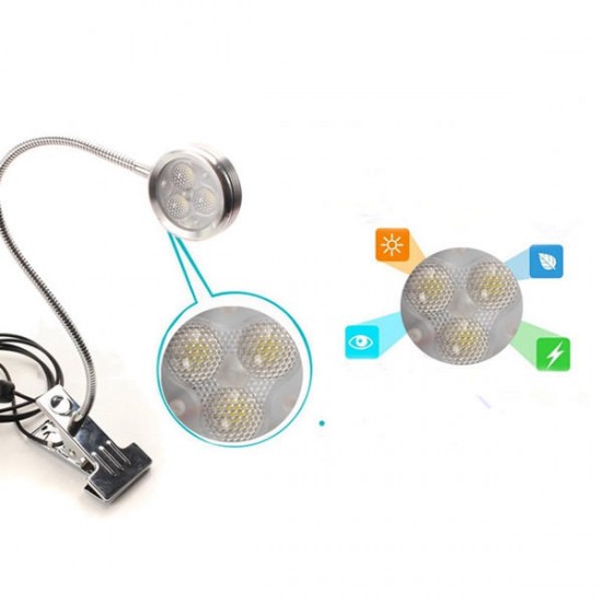 3W Bendable LED Table Light Bedside Study Reading Lamp with Clip 3W Bendable LED Table Light Bedside Study Reading Lamp with Clip