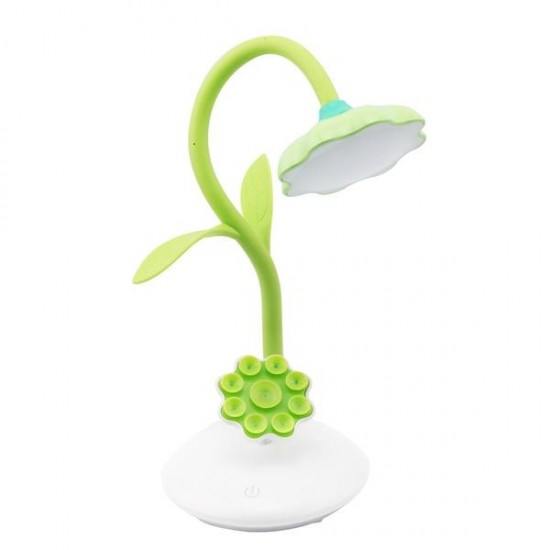 3W Sunflower Flexible Touch Dimmable LED Table Lamp Rechargeable with smartphone Stand Holder