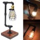 40W Vintage Industrial Style Iron Pipe Edison Bulb Desk Light Table Light Home Decor AC220-240V
