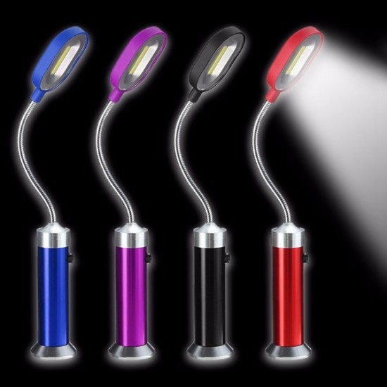 COB LED Flexible Lamp Flashlight Desk Torch Inspection Work Magnetic Light