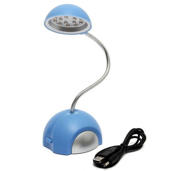 Flexible 15 LED Table Light Round USB Desk Lamp For Laptop PC Book Reading