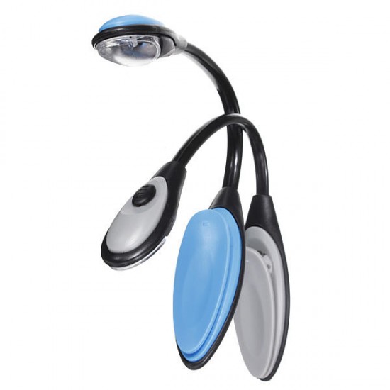 Mini Flexible Clip-on Bright Book Light LED Travel Book Reading Lamp