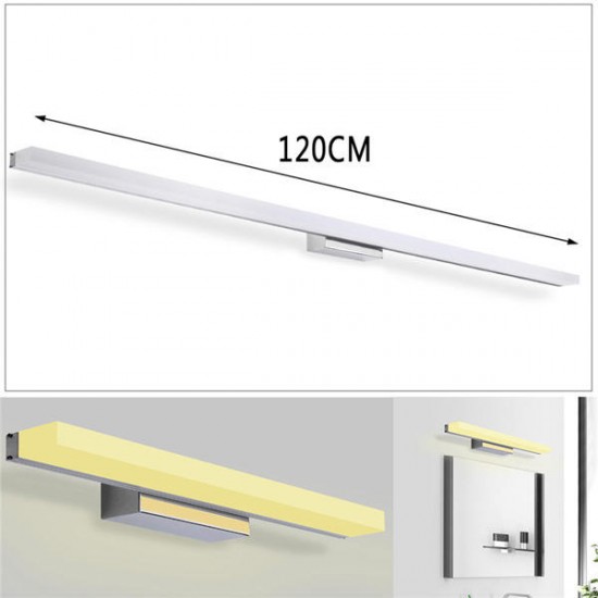 120cm 20W 96 LED Mirror Front Lamp Morden Wall Lamp Stainless Steel 1600LM 85-265V