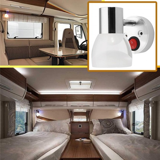12V 3W Frosted Glass LED Mini Spot Light Boat Wall Bedside Reading Lamp 12V 3W Frosted Glass LED Mini Spot Light Boat Wall Bedside Reading Lamp