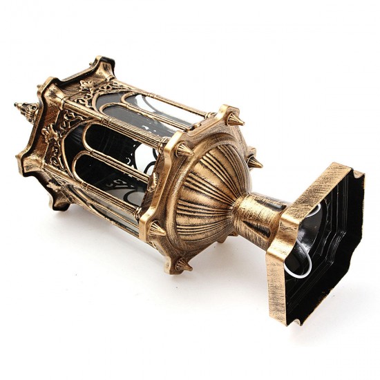 220V E27 Exterior Antique Brass Post Fence Lantern Light Landscape Garden Lamp 220V E27 Exterior Antique Brass Post Fence Lantern Light Landscape Garden Lamp