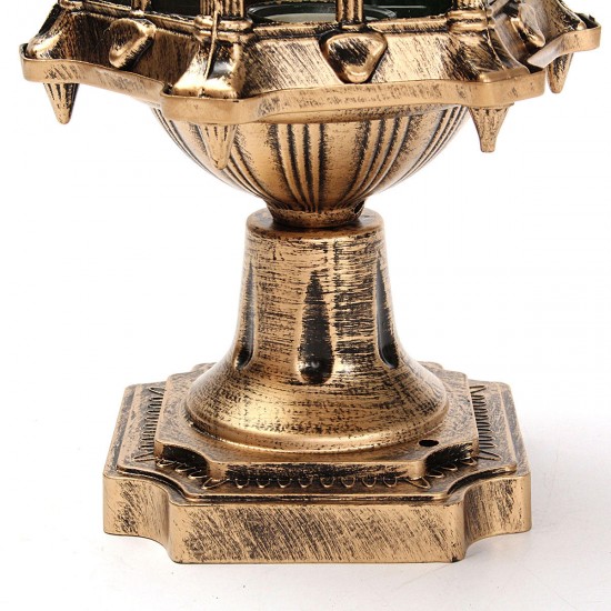 220V E27 Exterior Antique Brass Post Fence Lantern Light Landscape Garden Lamp 220V E27 Exterior Antique Brass Post Fence Lantern Light Landscape Garden Lamp