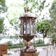 220V E27 Exterior Antique Brass Post Fence Lantern Light Landscape Garden Lamp 220V E27 Exterior Antique Brass Post Fence Lantern Light Landscape Garden Lamp